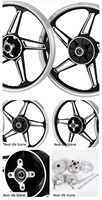 Rueda de Motocicleta de Aleación de Aluminio Forjado de 18 Pulgadas, Edición de Marca, Nueva, Gen-4, con Doble Freno de Disco, Alta Calidad, para Reequipamiento/Actualización de Fábrica