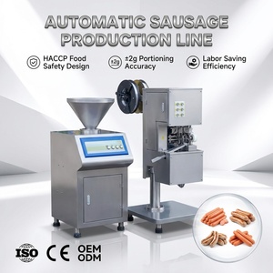 Ligne de production industrielle de machine à saucisses automatique personnalisable en acier inoxydable 304, remplisseuse sous vide automatique - Product Image 1