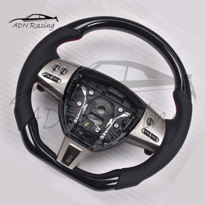 Volant de voiture en fibre de carbone véritable pour <span class=keywords><strong>JAGUAR</strong></span> XF F-<span class=keywords><strong>Type</strong></span> F-Pace <span class=keywords><strong>E</strong></span> Pace 2014-2021 - Product Image 5