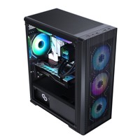 Caja de computadora SAMA PC de vidrio templado ATX CPU Gaming Gabinete de PC de escritorio Chasis de computadora con pantalla
