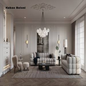 Tren baru kain populer dua kursi satu kursi gaya Chesterfield <span class=keywords><strong>Chaise</strong></span> <span class=keywords><strong>Lounge</strong></span> ruang tamu persegi panjang aksen Sofa santai - Product Image 3