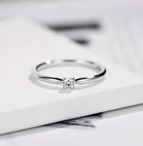 Moissanite Engagement Ring 14k/18k Gold Ring Moissanite Synthetic Diamond Classic Popular Design For Wedding
