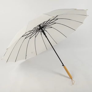 Nouvelles inventions 2025 – <span class=keywords><strong>Parapluie</strong></span> droit multicolore à 16 baleines avec manche en bois pour la pluie - Product Image 6