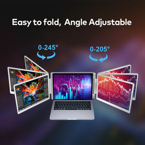 Écran triple étendu pour ordinateur portable - 16 pouces, 2,5K, Plug and Play, sans pilote, 360° °   Produit inversé, vente directe d'usine et en promotion - Product Image 4