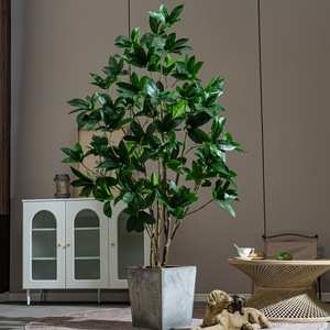 Adornos interiores para el hogar, grandes plantas artificiales, bonsái, árboles artificiales de pie de pato - Product Image 3