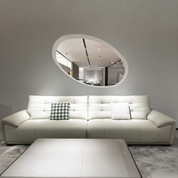VONLIVA Fabrikpreis Traditionelles Öko-Leder Ecksofa-Set, Modulares Gepolstertes Komfortables Langlebiges Wohnzimmer-Sofa