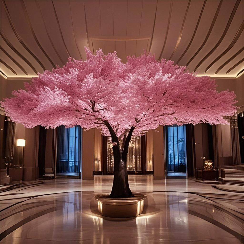 高さ3m 幅3m 人工桜の木 ライト付 造花 フェイクツリー New-Large-3.3m-High-and-6m-