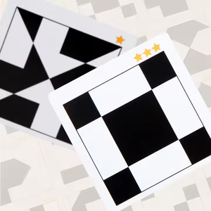 Juego de rompecabezas de bloques ocultos Mini juego de construcción en blanco y negro con más de 5 modos de juego Montessori Brain Toys - Product Image 3