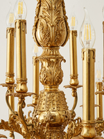 Lámpara colgante de latón macizo para Hotel, candelabro de alta gama personalizado, Estilo Vintage, para vestíbulo, Villa