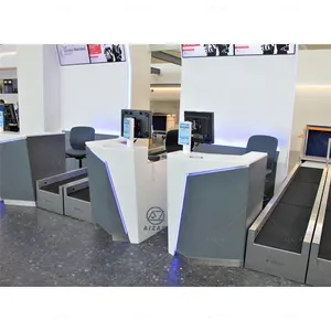 Comptoir d'enregistrement à l'aéroport sur mesure en usine Cabines de contrôle des passeports Salon de départ Fournisseur de comptoir