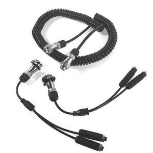 Caminhão elétrico Coiled Cord MDVR Spot <span class=keywords><strong>7</strong></span>-Core Spring Wire <span class=keywords><strong>Trailer</strong></span> Cable 4P Aviação Conector Semi-Reboque Fios elétricos - Product Image 4