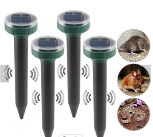 Repelente Ultrasónico de Animales con Energía Solar, Disuasor para Perros, Gatos, Pájaros, <span class=keywords><strong>Ratones</strong></span> y Topos - Product Image 3