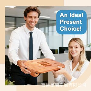 <b>Solid</b> <b>Wood</b> Office Footstool Bamboo Footrest Adjustable Under <b>Desk</b> Minimalist Design Freestanding Wooden Foot Support - Product Image 3