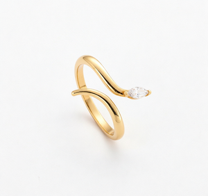 Anillo Ajustable de Plata de Ley 925 Chapado en Oro con Circonitas en Racimo, Diseño Minimalista para Mujer, Unisex, Uso Diario - Product Image 4