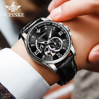 OUPINKE 3222 Montre de haute qualité OEM Logo personnalisé Montre squelette automatique Tourbillon Montres mécaniques pour hommes