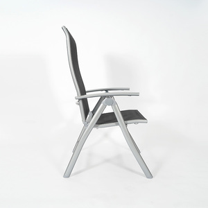 Adjustable 65x55x85-105cm Aluminum Texteline <strong>Reclining</strong> <strong>Garden</strong> Chair Modern Style Outdoor <strong>Furniture</strong> for Living Room or Hotel - Product Image 4