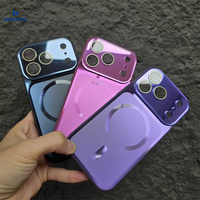 UNIGRACE-Coque de téléphone magnétique en verre mat de couleur originale AG pour iPhone 17 16 15 Pro Max 13, étui de protection pour objectif de charge sans fil