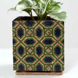 Jardinière de table en liège imprimé bohème de luxe Mini Pot de fleur écologique pour la maison et le jardin cm Carton - Product Image 5