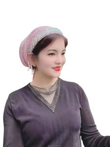 MUQIAN OEM New Sequin Fabric Eco-Friendly Breathable Bowknot Women's Muslim Comfortable All-Season Headscarf and Headwrap - Product Image 2