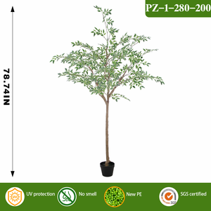 ต้นไทรจำลอง RUOPEI ต้นเบญจามินาปลอมหลากสี ทนทานต่อรังสียูวี ไม่มีกลิ่น ต้นไม้ประดิษฐ์สำหรับตกแต่งภายในบ้าน - Product Image 4