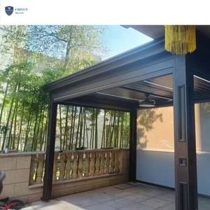 Gazebo imperméable <span class=keywords><strong>à</strong></span> bas <span class=keywords><strong>prix</strong></span> <span class=keywords><strong>Pergola</strong></span> d'extérieur Gazebo en aluminium Gazebo de jardin en aluminium <span class=keywords><strong>à</strong></span> toit métallique de luxe d'extérieur personnalisé - Product Image 2