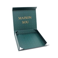 Boîte cadeau magnétique rigide en papier écologique recyclable avec dorure à chaud, revêtement UV et plastification brillante, type dossier
