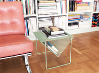 Table basse avec support de stockage de fil en métal, carrée, moderne, style nordique, noir, 2 pièces