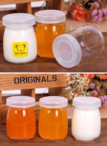 Garrafa de Suco de Vidro Transparente de 100ml, Garrafa Vazia para Leite e Bebidas de Frutas com Tampa Plástica - Product Image 2