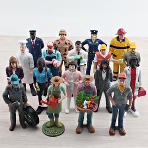 Modèles de jouets de dessin animé en PVC professionnel Simulations de table de sable transfrontalières Frozen Teacher Doctor Construction Worker Chef <span class=keywords><strong>Police</strong></span> - Product Image 2