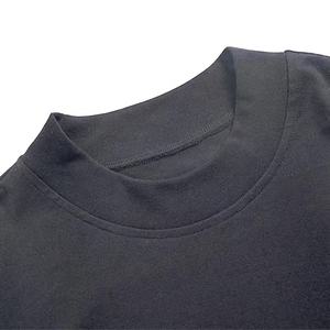 Men's Cotton <b>Oversized</b> Drop Shoulder High Quality T-<b>shirt</b> Boxy Fit Extended Mock Neck Custom Design OEM Blank t <b>Shirt</b> for Men - Product Image 4