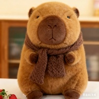Écharpe marron Capybara jouets en peluche doux dessin animé Capibara peluche poupées Hydrochoerus Hydrochaeris jeter oreiller jouet