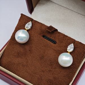 Серьги-гвоздики UM Jewelry из золота и серебра 925 пробы оптом с натуральным пресноводным жемчугом для мужчин и женщин, для свадьбы, вечеринки, юбилея, на каждый день - Product Image 4