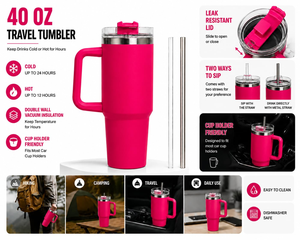 Vaso Térmico de Aluminio 304 de 40 oz con Asa y Logotipo Personalizado, Aislamiento Térmico de 6 a 12 Horas - Product Image 3