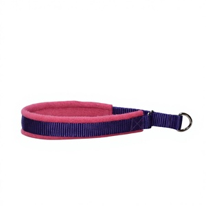 Collier pour chien personnalisé en velours solide antidérapant Cerise/Violet - Largeur 35 mm - Product Image 1