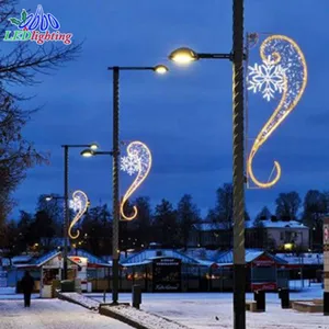 supplier outdoor christmas lighting holiday decoration cross street motifs LED light