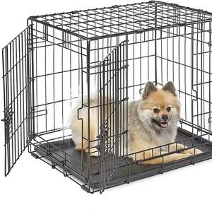 Cage pliable portable pour <span class=keywords><strong>chien</strong></span> de 18 pouces avec plateau amovible et porte supérieure/avant, <span class=keywords><strong>taille</strong></span> pour petits chiens, chats, furets, chinchillas - Product Image 1