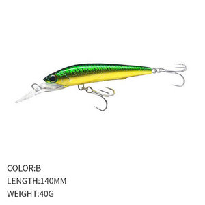 Appâts durs 14cm40g <span class=keywords><strong>Bass</strong></span> Minnow Crank Bait Deep Diving Fishing Lure Crankbait - Product Image 3