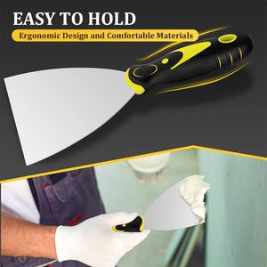 Professional High Quality Durable Drywall Spatula OEM Customizable Hot Selling Stainless Steel Putty Knife Rubber Wall Repair - Product Image 6