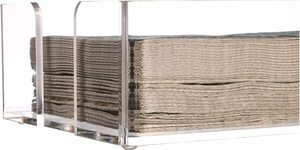 9 Inc Guest Towel Basket Clear Acrylic <strong>PaperTowel</strong> Dispenser Cocktail Napkin Holders for kitchen Table - Product Image 5
