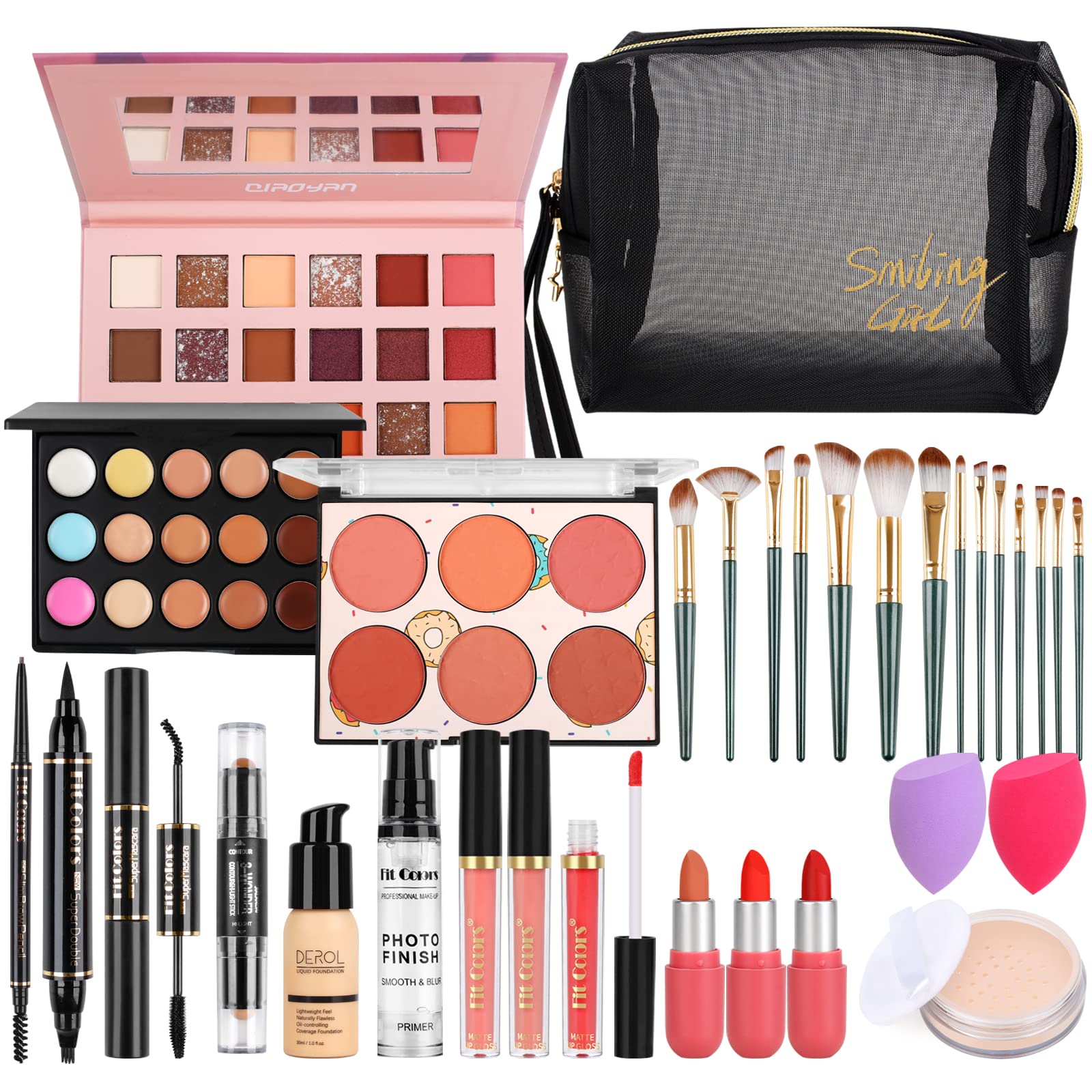 Custom Logo Full Certification Hyaluronic Acid Included Water-resistant Make Up Kit All In One Professional Set Makeup Set