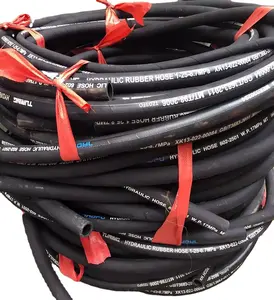 Sae 100 R1at / Din En 853 1sn Standard Steel Wire Braided Oil Resistant High Pressure Hydraulic Rubber Hose