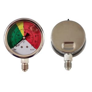 Manômetro de Pressão à Prova de Choque HE Brand 63mm em Aço Inoxidável <span class=keywords><strong>0</strong></span>-10 <span class=keywords><strong>bar</strong></span> Rosca <span class=keywords><strong>1</strong></span>/4BSP Garantia de <span class=keywords><strong>1</strong></span> Ano - Product Image 1