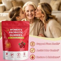 Gummies Probiotiques pour Femmes 5 Milliards de UFC Sans Sucre Saveur Canneberge Végétaliennes Sans OGM Favorisent la Santé Intestinale