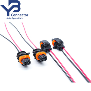 Connecteur femelle étanche <span class=keywords><strong>2</strong></span> broches pour injecteur diesel automobile 1928404072 avec câble de raccordement - Product Image 2