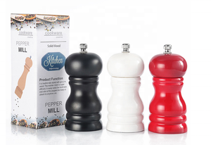 2024 Custom Logo Rubber Hout 4 Inch Verstelbare Pepermolen Molen Keukengereedschap/Keramische Slijpkern - Product Image 2