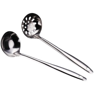 Juego de cucharas para sopa de acero inoxidable, cuchara coladora de 6 y 7 pulgadas para cocinar en la cocina, duradera, de color sólido, solo se puede lavar a mano - Product Image 4