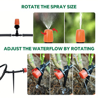 Kit d'irrigation goutte à goutte de 40 m - Arrosage agricole transfrontalier avec goutteurs et buses pour la maison et la ferme