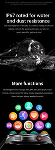 2023 recién llegados reloj inteligente deportivo E26 BT llamada Frecuencia Cardíaca presión arterial oximetría podómetro NFC 220mAh IP67 relojes inteligentes - Product Image 5