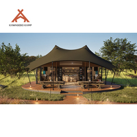 Tente de glamping Safari de luxe imperméable en PVDF quatre saisons Kawagebo Kamp (KK) avec armature droite pour fêtes et événements familiaux