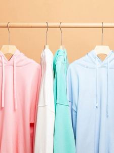 H5574 Vente en gros de sweats à capuche pour hommes en coton mélangé 350 g/m², grandes tailles, sweats à capuche vierges doublés en molleton français - Product Image 4